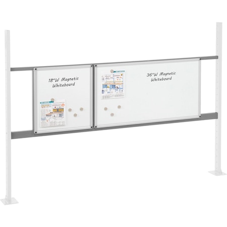 Global Industrial 18in & 36in Whiteboard Panel Kit, 72inW, Gray 319179GY